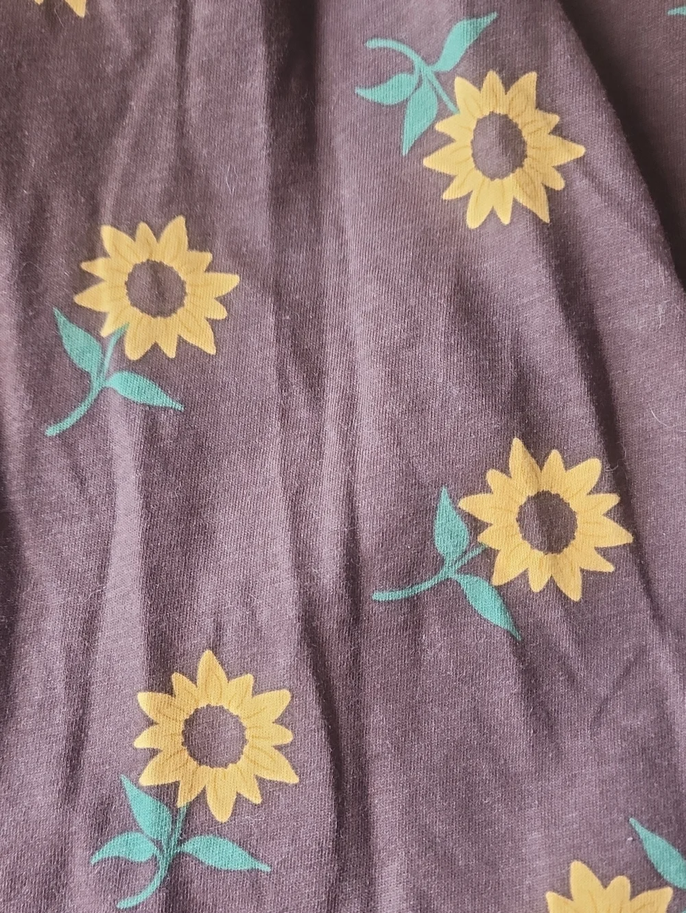 Sz 4T The Children's Place Girls' Knit Brown Sunflower Long-Sleeve Dress